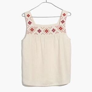 Embroidered Island Tank Top